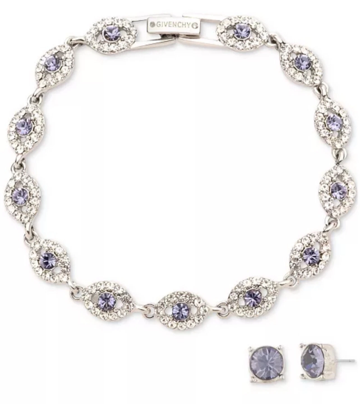 Rare GIVENCHY Flex Eye Armband/Ohrring Set 👁️ 💎- 7,25" (Lila☔️) Schneller